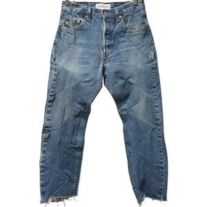 EB Denim Levi's Reconstructed Panel Low Slung Jeans OOAK Rare Celebrity Fav